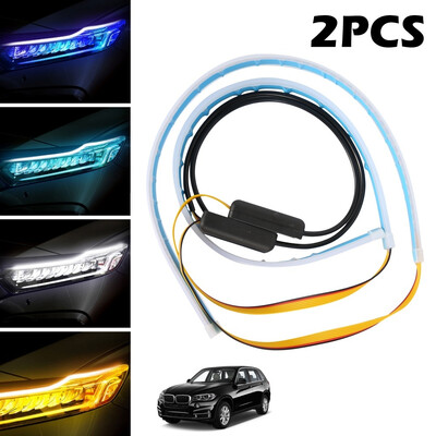 

Willstar 2X Ultra Thin DRL 45cm Car Soft Tube LED Strip Daytime Running Light Waterproof Turn Signal Lamp