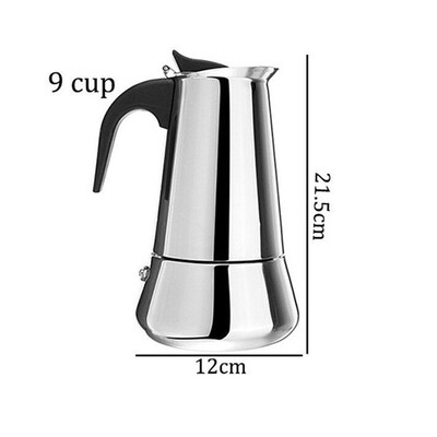 

Toponeto Stainless Steel Mocha Espresso Latte Percolator Stove Top Coffee Maker Pot Too