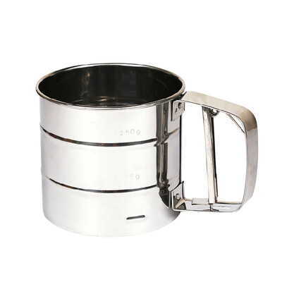 

Flour Shaker Handheld Sieve Cup Stainless Steel Mesh Baking Cake Powder Sifters Thicken Kitchen Tool