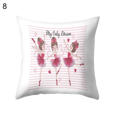 

Lovely Cartoon Girl Pillow Case Cushion Cover Sofa Bed Car Cafe Office Decor