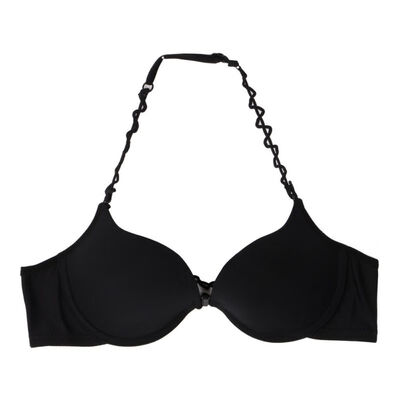 

Women Underwear Sexy Lingerie Solid Color Hanging Neck Front Buckle Gathered Beautiful Bra