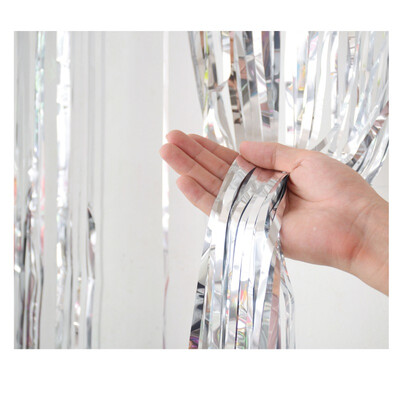 

2m Rainbow Backdrop Foil Curtains Photography Background Supplies Birthday Party Decoration Adult Christmas Decorations For Home