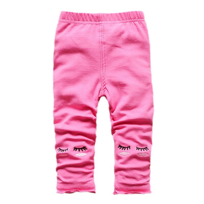 

Autumn Newborn Baby Girls Pants Elastic Waist Cartoon Eye Design Trousers Toddler Bottom Baby Girl Clothes Cotton Leggings