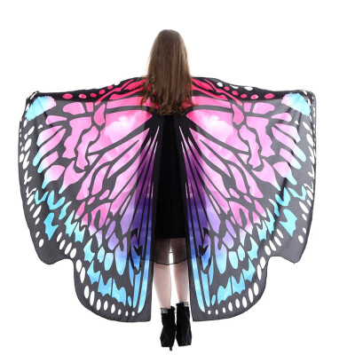 

Rotating Butterfly Shawl Decorated Women Butterfly Print Chiffon Beach Scarvesbelly Dance Butterfly Wings For Dance Adults Kids