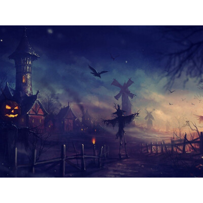 

DIY Halloween full diamond painting features birthday gift party mural home decoration painting home supplies Co