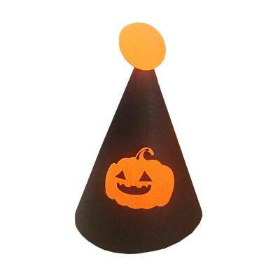 

2019Cone Children Party Hat Headpiece Halloween Masquerade Costume Accessories BatWitchPumpkinSkull