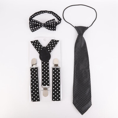 

Students Bow Tie Necktie Kit Clothes Accesories For Kid 3 PCS Casual Fashion Children\\\s Polka Dot Elastic Band
