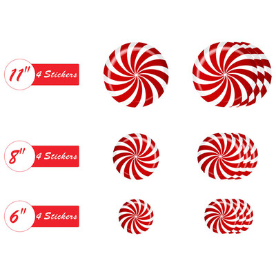 

Gobestart Christmas New CreativeWall Stickers Self-adhesive Round Holiday Decoration