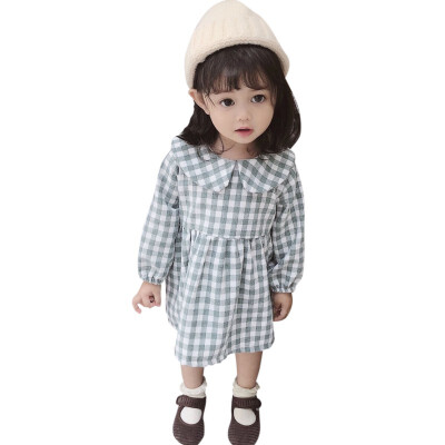 

Autumn Girls Plaid Dress Children Cotton Dress Kids Plaid Dress Baby Girls Long Sleeve Dress Toddler Clothes 1-5Y