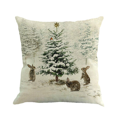 

JPGIF Christmas Printing Dyeing Sofa Bed Home Decor Pillow Cover Cushion Cover A