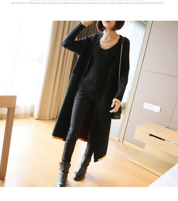 

Long sleeve loose&thick sweater jacket 2018 autumn winter new womens wear Korean version of the long knitted cardigan