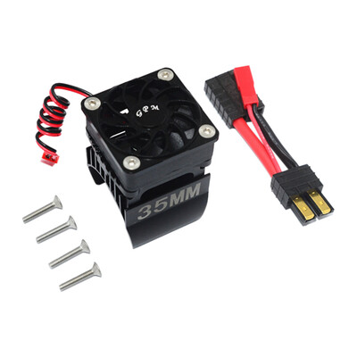 

Tailored Aluminum Motor Radiator With Cooling Fan For Traxxas TRX-4 RC Car 540 Motor