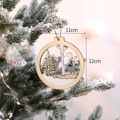 

Toponeto Home Decor Gifts Wooden Pendant Christmas Tree Ornament Party Hanging Decor