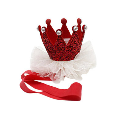 

Cute Baby Girls Brithday Shiny Crown Elastic Mesh Headband Hair Accessories Kids Princess Hairband