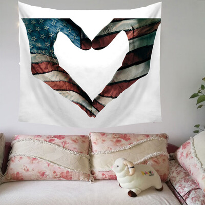 

Toponeto Independence Day Print Family Tapestry Light String Combination Wall Decor15x2m