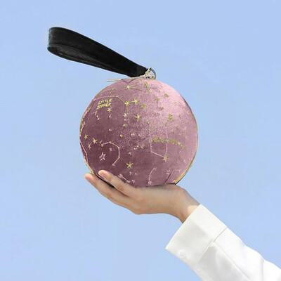 

Tailored Women Ball Circular Embroidery Letter Sky Purse Handbag Messenger Bag Chain Bag
