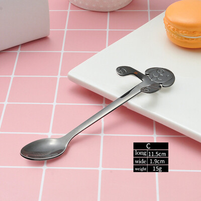 

Toponeto Cute Dog Spoon Long Handle Spoons Flatware Coffee Drinking Tools Kitchen Gadget