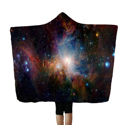

Gobestart Cosmic Planet Series Plush Hooded Blanket Lichens Hooded Blanket 150x200cm
