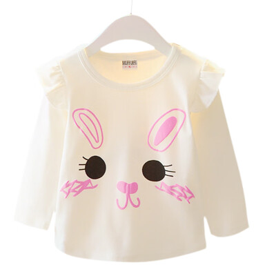 

Spring Autumn Casual Fashion Baby Girl T-shirt Long Sleeve Cartoon Printed Top Kids Blouse