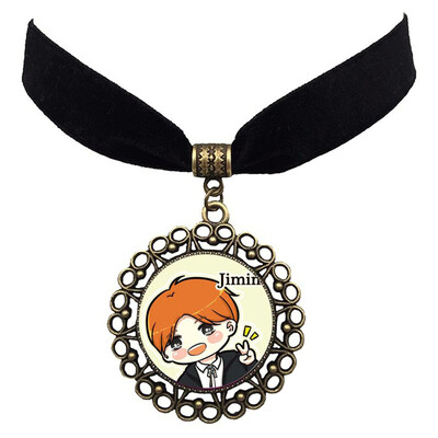 

BTS Bangtan Boys Fashion Sexy Vintage Black Necklace Kpop Pendant Choker Necklace