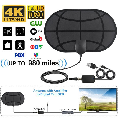 

Willstar 980 Miles 4K Digital HDTV Indoor TV Antenna with Signal Booster TV Radio Surf 1080p