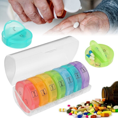 

Willstar Pill Box 7 Day AM PM Twice A Day Weekly Pill Box Case with Moisture-Proof Design for Purse&Pockets