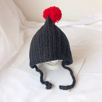 

Autumn Baby Girls Boys Hat Toddler Solid Pattern Hats With Ball Design Casual Caps Headwear Hats