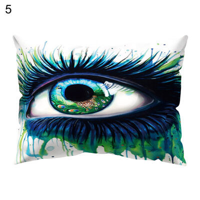 

Modern Colorful Eye Print Pillow Case Sofa Waist Throw Cushion Cover Home Decor