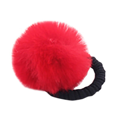 

1pcs Fake Rabbit Fur Ball Elastic Hair Band Cute Girls Hairband Children Fur Ball Elastic Hair Band Rope Hair Accessories