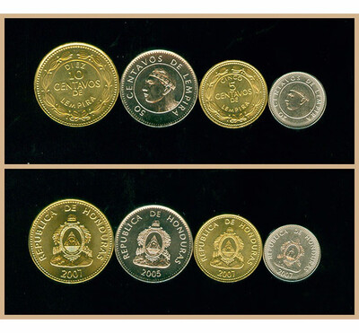 

4 PCS SET Coins Honduras America