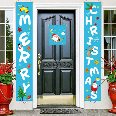 

Merry Christmas Hanging Christmas Ornaments Porch Sign Decor Trick Or Treat Halloween Door Banner Christmas Decorations for Home