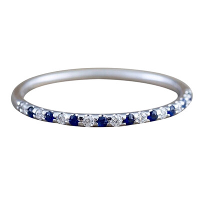 

Accessory Exquisite Silver Round Cut Ruby Sapphire Anniversary Gemstone Ring Wedding Jewelry