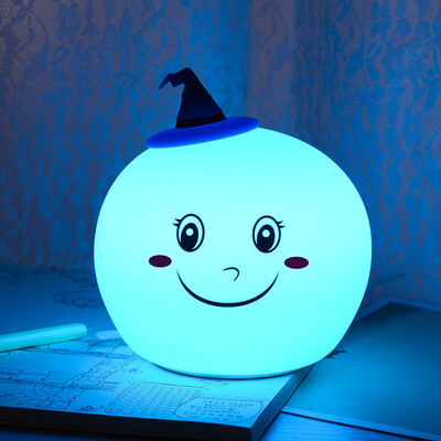 

Creative Halloween Induction Night Lamp With Touch Switch Charging Pumpkin Light Silicone LED Night Light Halloween Decoration