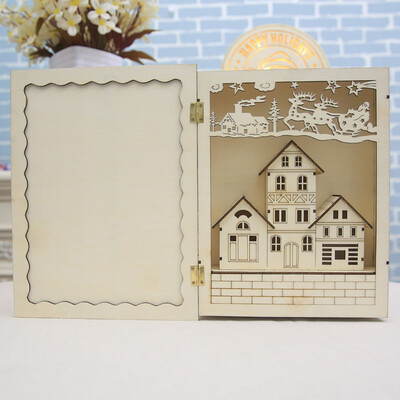 

YIWULADoll House Book Wood Cute Room with LED Furniture Kit Miniature Gift