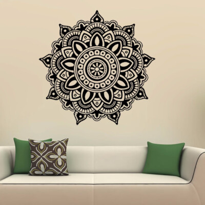 

Gobestart Mandala Flower Indian Bedroom Wall Decal Art Stickers Mural Home Vinyl Family