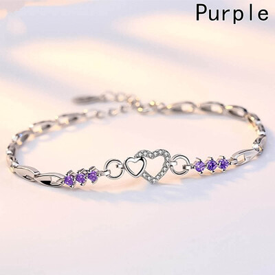 

Love Heart Design Bracelets Silver Lucky Hand Chain Adjustable Braslet For Sister Friendship Jewelry Pulseira