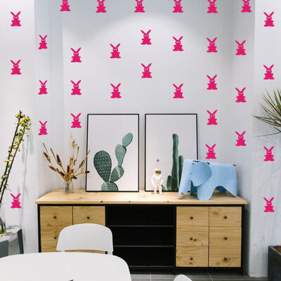 

Easter Bunnies Rabbit Wall Stickers Removable Reusable Decoration for Kids Bedroom Living Room Wall Sticker