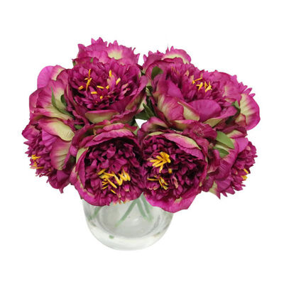 

Artificial Peony Bouquet Large Flowers Romantic 5 Flower for Home Shop Decor Fake Flower Bouquet Simulation Peony for Lady Gift
