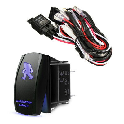 

Waterproof LED Work Light Bar Illuminated Switch Relay Wiring Harness Kit 12V US