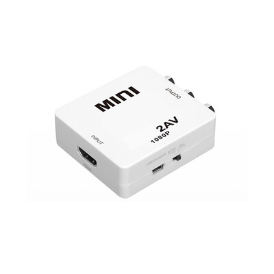

Mini Composite 1080P HD to CVSB LR Video Adapter Support NTSC PAL Converter Replacement for PS4 TV PC DVD Monitor Projector