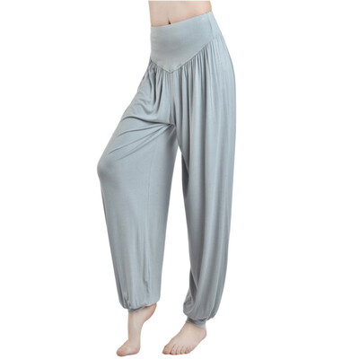 

Pleated Loose Yo-ga Leggings for women New Bloomers Dance TaiChi Full Length Hip Hop Pants Streetwear Modal Pants Fitness Pants