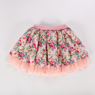 

3-12 Years Girls Casual Summer Novelty Fashion Adorable Lace Floral Skirt Children Girls Skirts