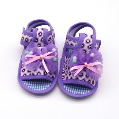 

Bowknot Flower Design Print Shoes Soft Sole Anti-slip Shoes Kids Baby Girl Shoes