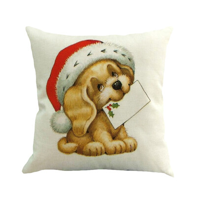 

〖Follure〗Christmas Cotton Linen Sofa Car Home Waist Cushion Cover Throw Pillow Case