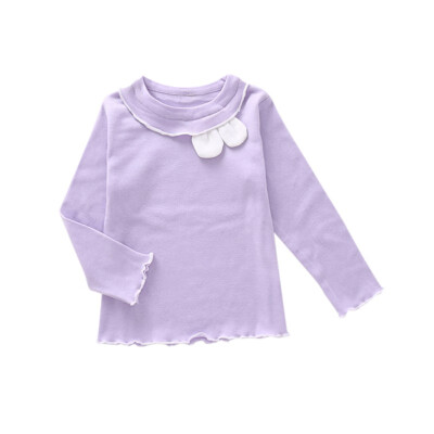 

Cute Girls Autumn Spring Floral Cotton Pullover T-shirt Children Clothes Baby Long Sleeve Tops Tees Blouse