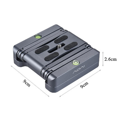 

ADAI Z-Shaped Flex Tilt Tripod Head Aluminum Alloy Folding Z Tilt Head 360° Rotary Quick Release Plate Stand Mount Spirit Level fo