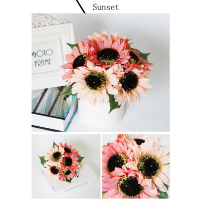 

〖Follure〗Fake Sunflowers Silk Flowers Table Centerpieces Arrangements Home Indoor