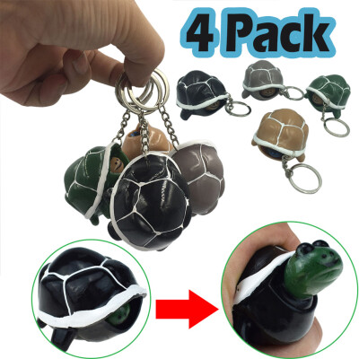 

YIWULASqueeze Turtle Stress Ball Out Head Alternative Humorous Funny Keychain Toy