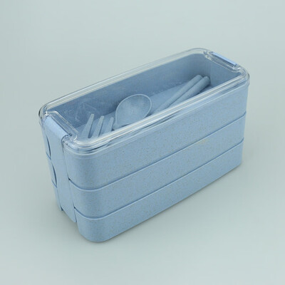 

3Layer Wheat Straw Bento Microwave Food Storage Container Picnic Lunch Box