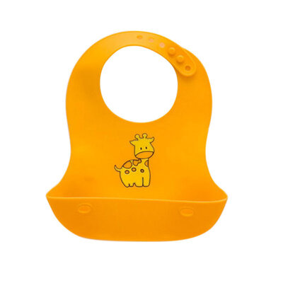 

Adjustable Infants Silicone Waterproof Oil-Proof Cartoon Bibs Baby Kids Lunch Bibs